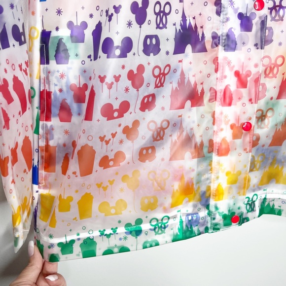 Disney’s Rainbow Mickey and Snacks Clear Raincoat - Picture 12 of 14